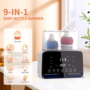 Toddly WarmNourish 9-in-1 portable bottle and food warmer with LED touchscreen and dual bottle capacity