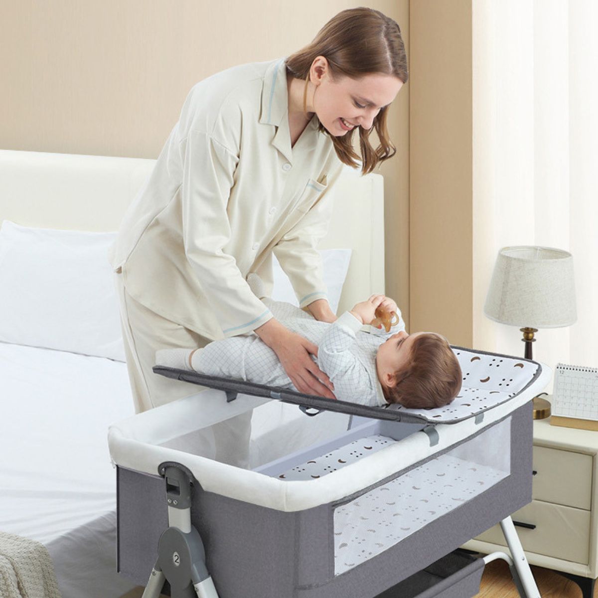 Toddly CuddleCrib 3 in 1 Baby Bassinet with Adjustable Height Rockin Babies Mart Australia