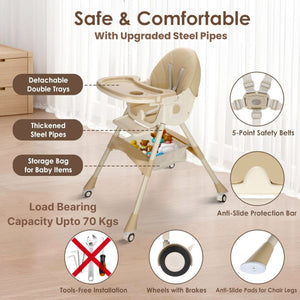 ToddlyToddly FlexiGrow 4 - in - 1 Baby High Chair Upgraded with Enhanced SafetyHigh Chair - Babies Mart Australia