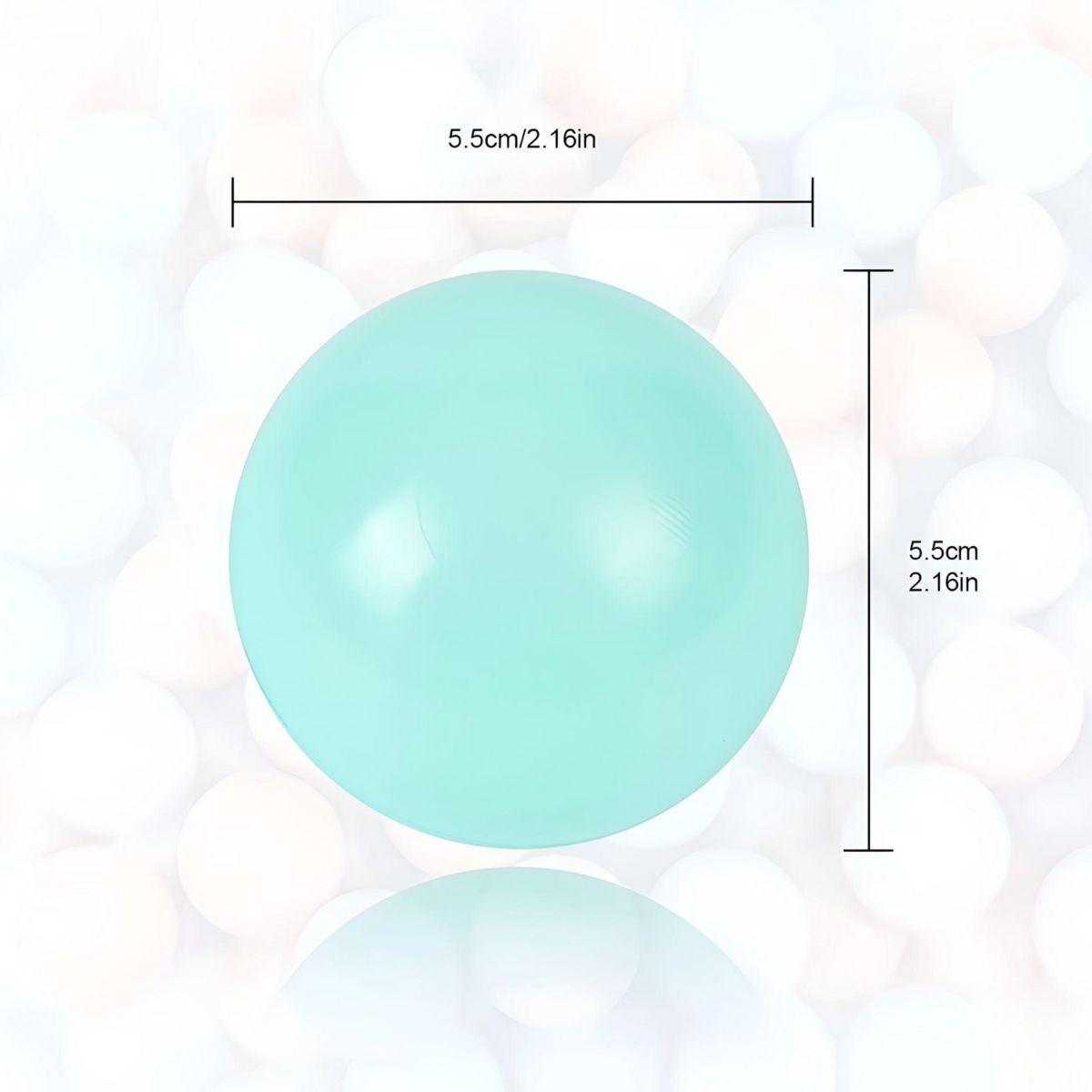 BabiePlay Colourful Odyssey Ball Pit Ball in pastel blue, 5.5 cm diameter, non-toxic and BPA-free plastic toy ball