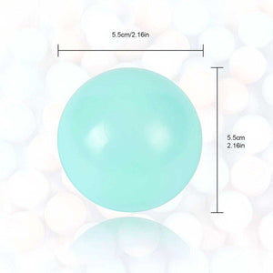 BabiePlay Colourful Odyssey Ball Pit Ball in pastel blue, 5.5 cm diameter, non-toxic and BPA-free plastic toy ball