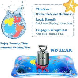 BabiesMart Tummy Time Water Play Mat Sensory Mat for Baby Play & Development Baby Water Play Mat Large 66x50 cm 8