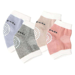 Feather & Fawn CrawlGuard anti-slip knee pad protectors for babies in pastel colors