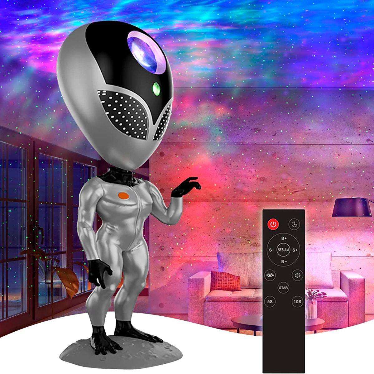 Glowly Alien Galaxy Projector Talking & Repeating Star Projector Night Light Night Light Projector