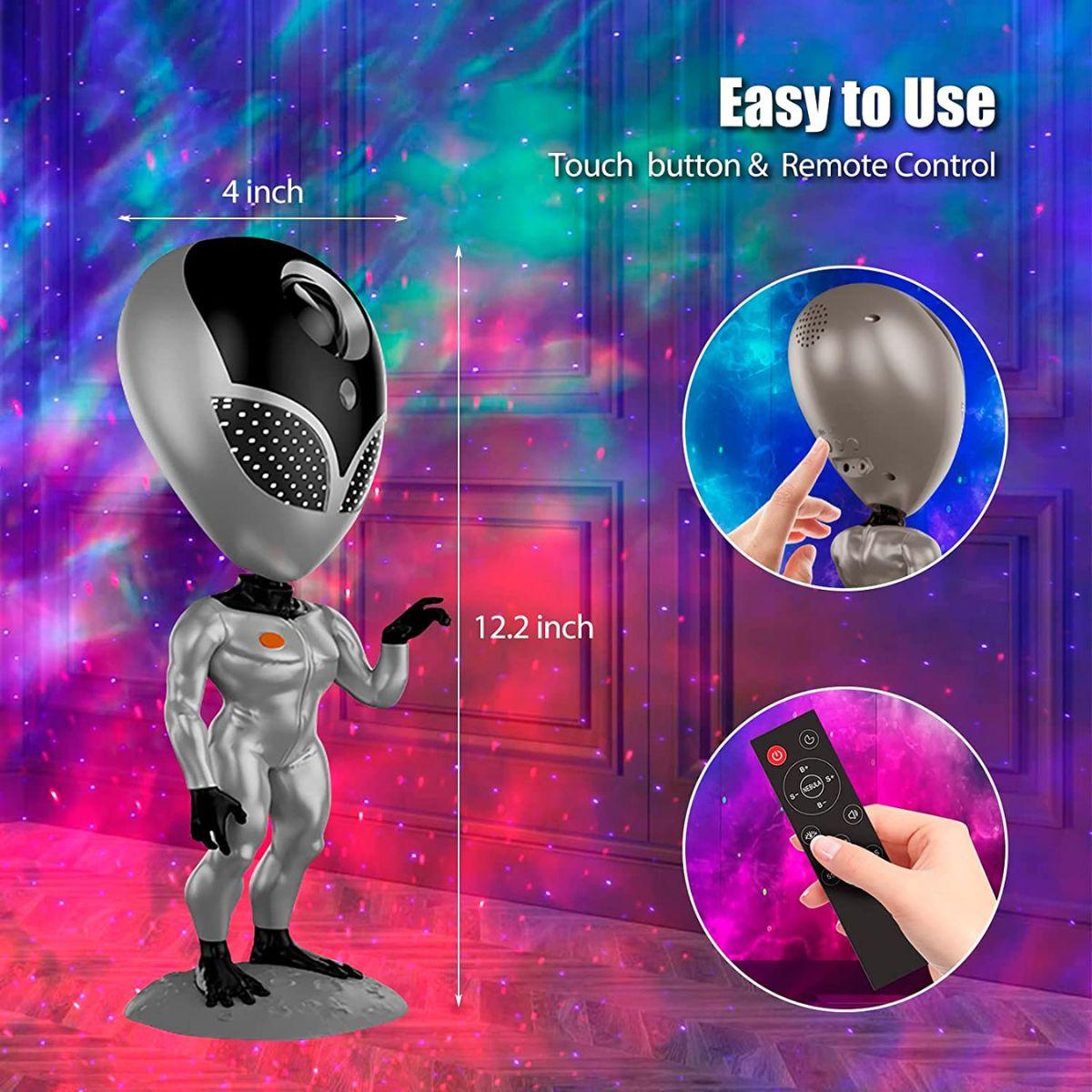 Glowly Alien Galaxy Projector Talking & Repeating Star Projector Night Light Night Light Projector