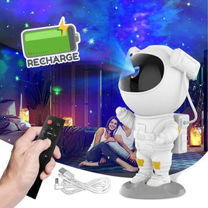 Glowly Astronaut LED Galaxy Projector for Ultimate Starry Night Light Experience Night Light Projector