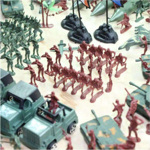 Kidst 307PCS military toy playset with army men figures, tanks, planes, and vehicles for strategic imaginative play