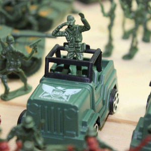 Kidst 307PCS Military Toy Playset with detailed plastic soldiers and army vehicles for imaginative play and strategy development