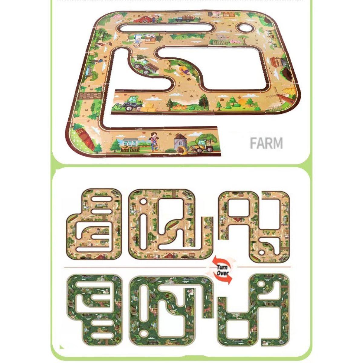 Kidst 3D Dinosaur Puzzle with 3 Toy Cars Educational Playset for Kids Dinosaur Puzzle Toy