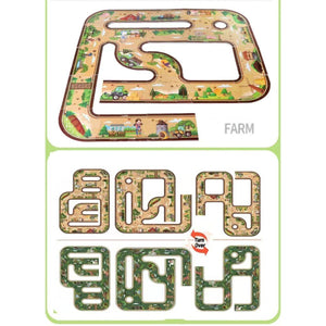 Kidst 3D Dinosaur Puzzle with 3 Toy Cars Educational Playset for Kids Dinosaur Puzzle Toy