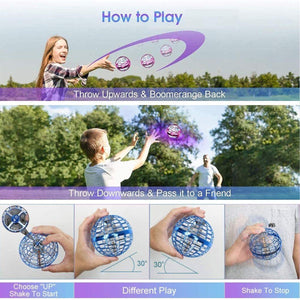 Kidst Flying Drone Boomerang 360 Rotating Spinning UFO Toys For Kids Flying Toys