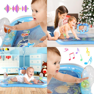 Toddly SplashMirror Tummy Time Water Mat with Mirror for Sensory Development Baby Water Play Mat