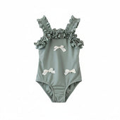 Feather & Fawn Ruffled Bow One-Piece Swimsuit | Baby & Toddler Swimwear
