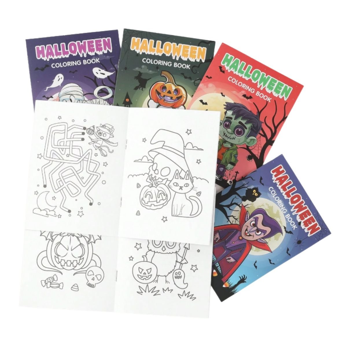BabiePlay 6 - Piece Halloween Coloring Book Set | Fun & Educational Activity Books for Kids Halloween