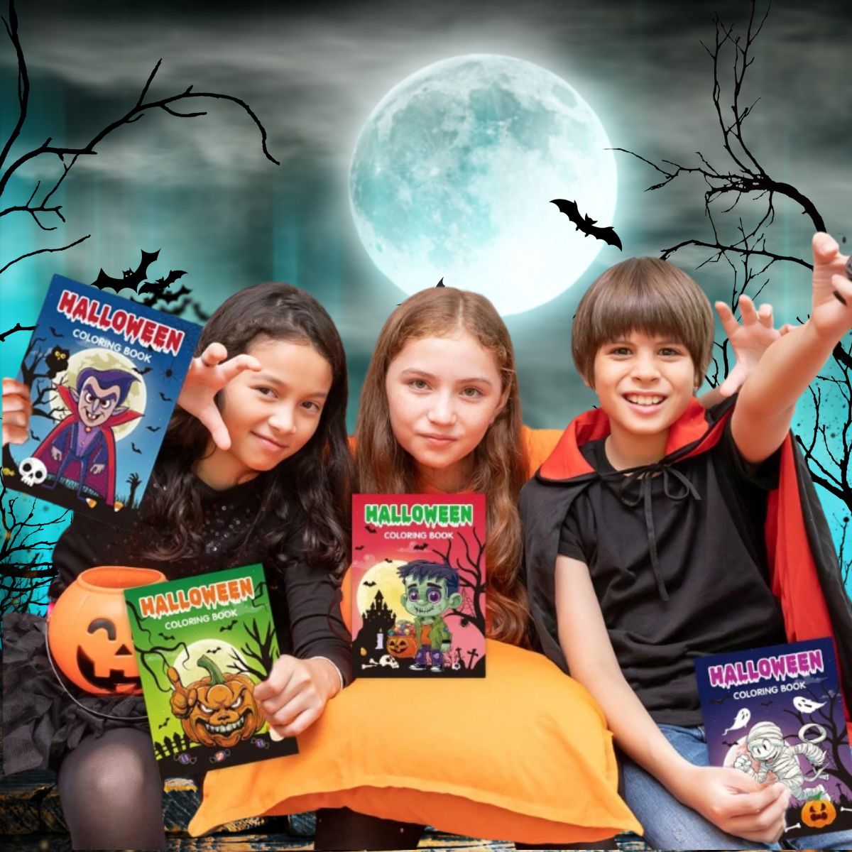 BabiePlay 6 - Piece Halloween Coloring Book Set | Fun & Educational Activity Books for Kids Halloween