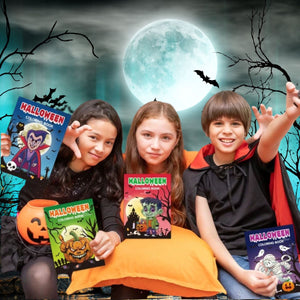 BabiePlay 6 - Piece Halloween Coloring Book Set | Fun & Educational Activity Books for Kids Halloween
