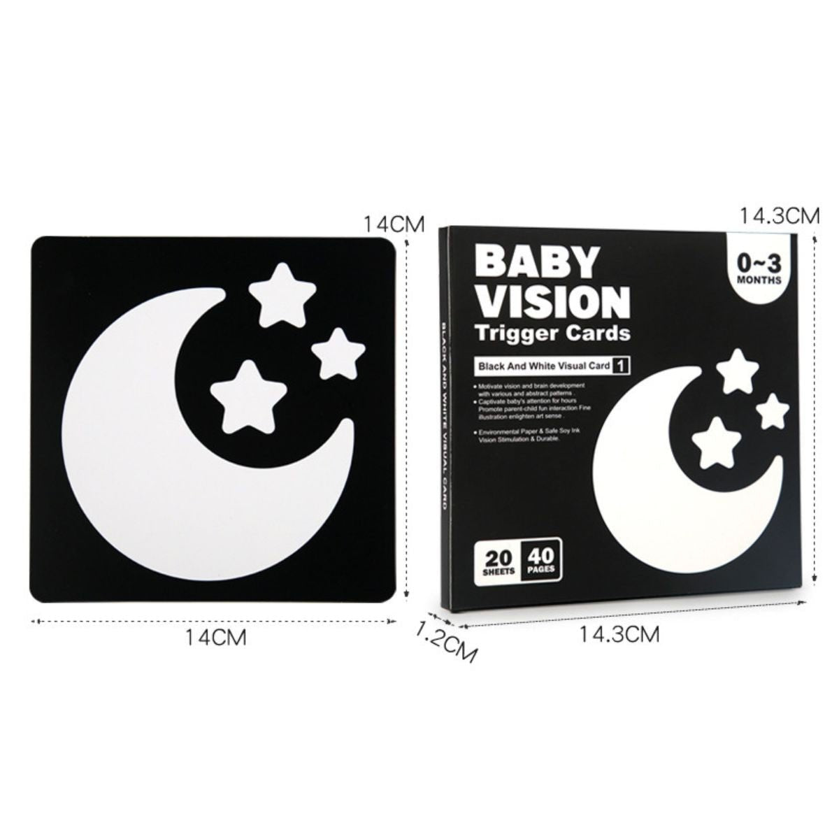 BabiePlayBabiePlay High - Contrast Baby Flashcards for Visual Stimulation & Brain DevelopmentVisual Stimulation Cards - Babies Mart Australia