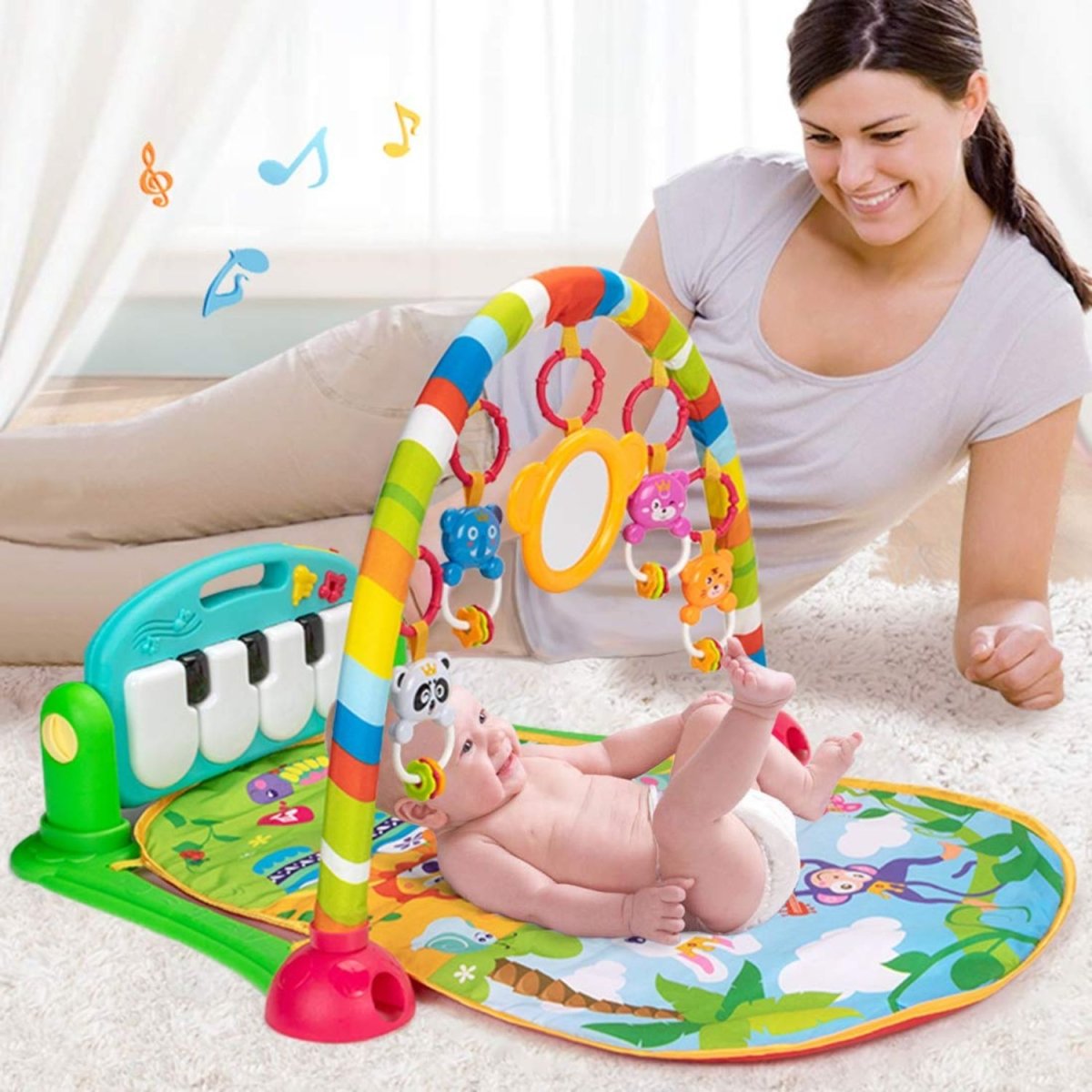 BabiesMartToddly Kick'n'Play Musical Activity Baby Gym Mat for Motor & Early Developmentbaby gym mat - Babies Mart Australia