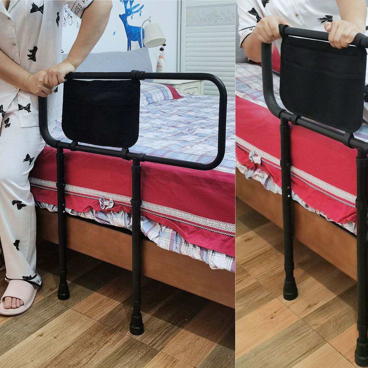 RiseEase adjustable bed rail with padded handle for elderly support