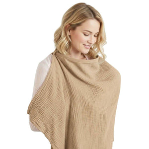MaterniCare 360 degree breathable cotton breastfeeding cover with peek-in neckline