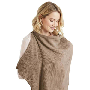 MaterniCare 360° breathable cotton breastfeeding cover with boned neckline