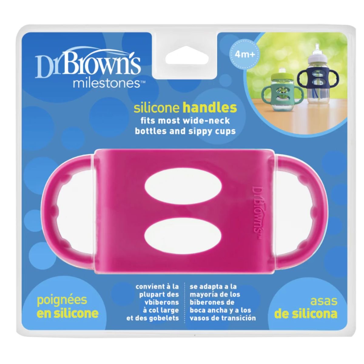 Dr Brown's Wide Neck Silicone Handles for Feeding Bottle Baby Bottle