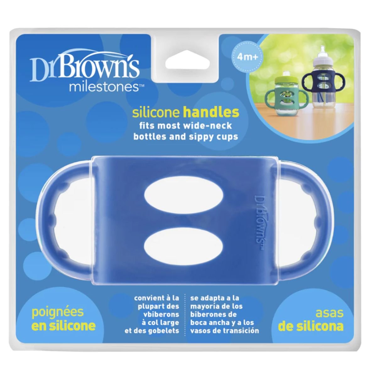 Dr Brown's Wide Neck Silicone Handles for Feeding Bottle Baby Bottle