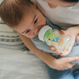 Dr. Brown's150 mL Glass Wide Neck Options+ Baby Bottle, Elephant, 1 - PackBaby Bottle - Babies Mart Australia