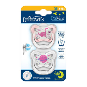 Dr. Brown'sDr Brown's PreVent Glow in the Dark Butterfly Shield SootherPacifiers - Babies Mart Australia