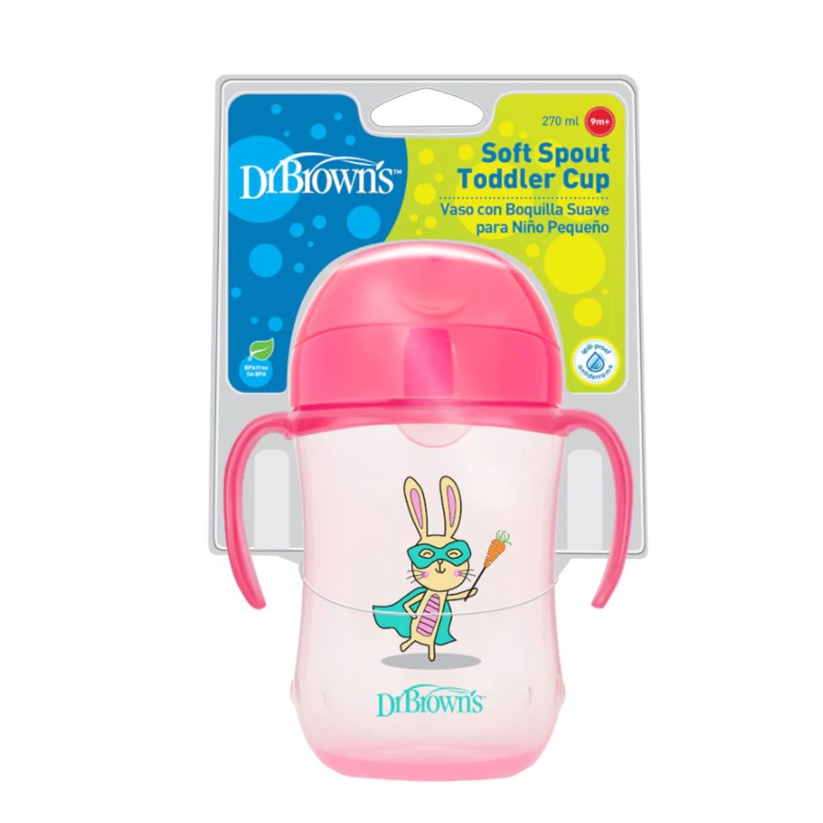 Dr. Brown'sDr Brown's Soft - Spout Toddler Cup with Handles, 9 months+, 270mlBaby Sippy Cups - Babies Mart Australia
