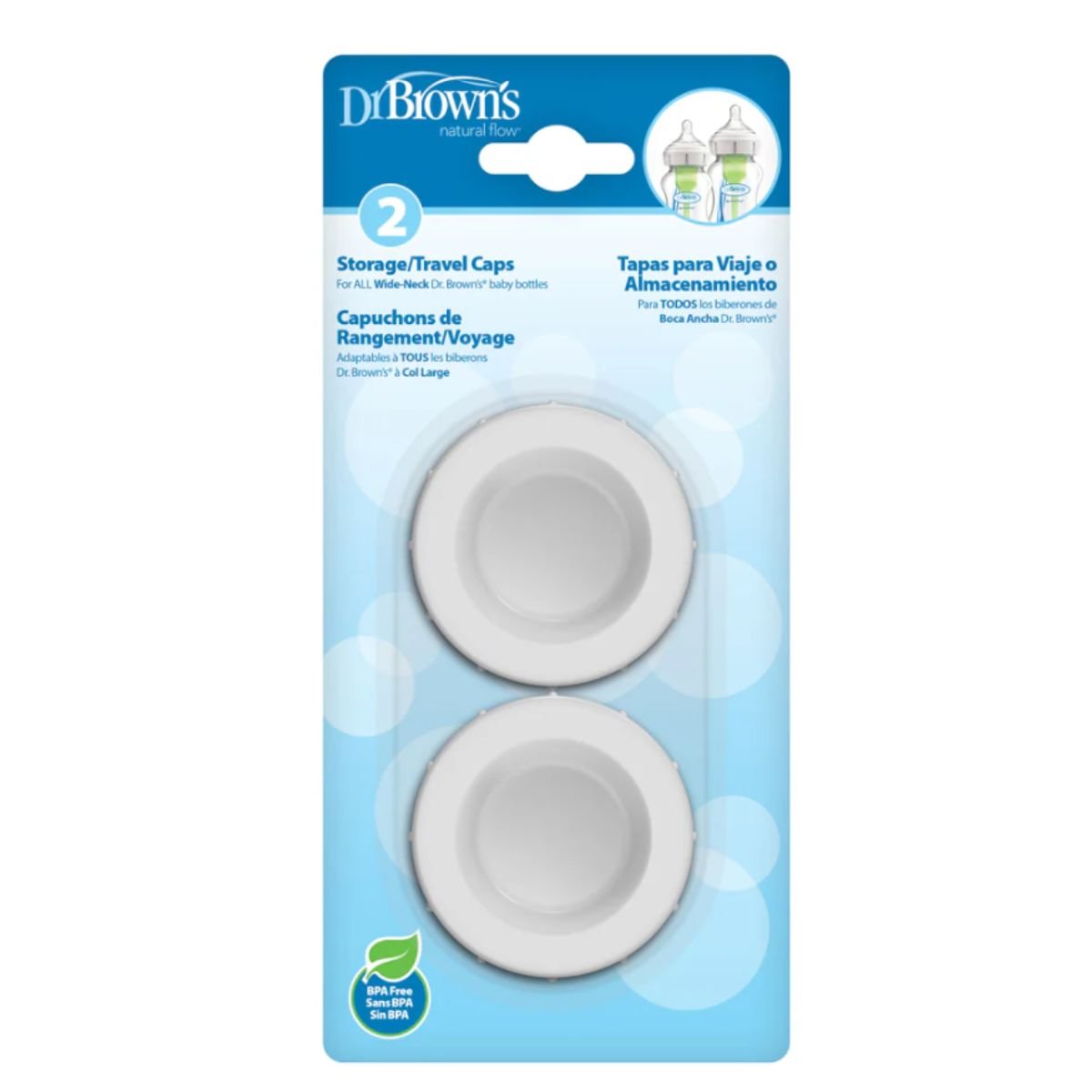 Dr. Brown'sDr Brown's Travel Storage Caps For Wide Neck BottlesStorage Travel Cap - Babies Mart Australia