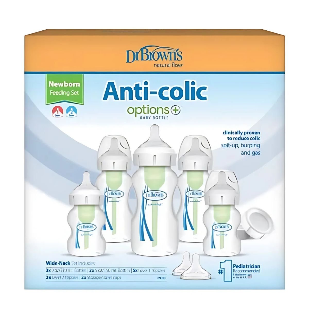 Dr. Brown'sDr Browns Wide Neck Options+ Newborn Feeding SetBaby Bottle - Babies Mart Australia