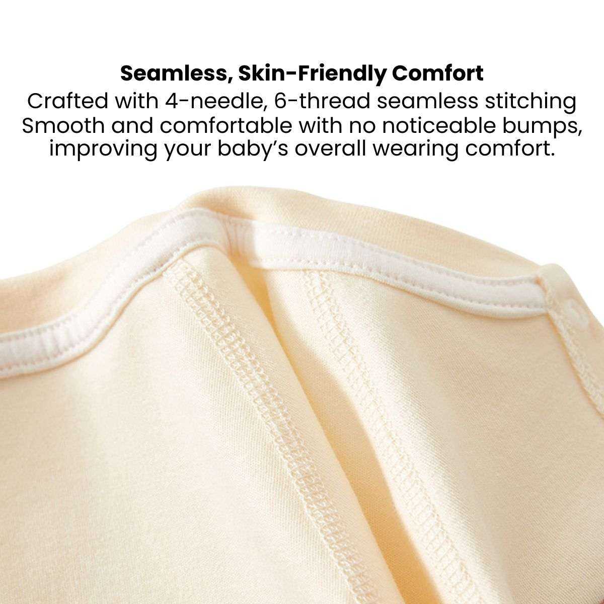 Feather & Fawn all-season cotton baby romper with full front snaps