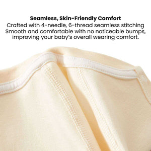 Feather & Fawn all-season cotton baby romper with full front snaps