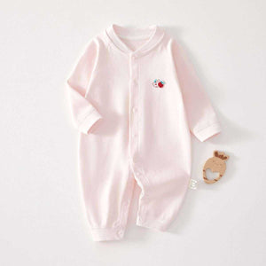 Feather & Fawn all-season cotton baby romper with full front snaps