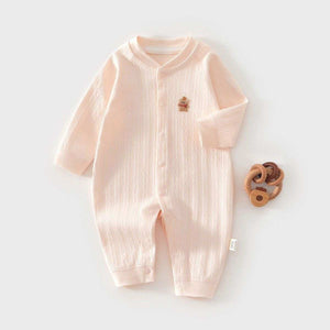 Feather & Fawn all-season cotton baby romper with full front snaps