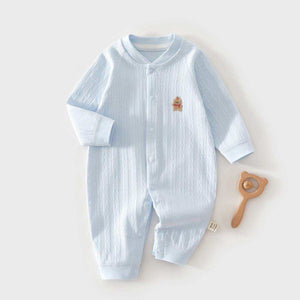Feather and Fawn all-season cotton baby romper with full front snaps