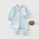 Feather & Fawn all-season cotton baby romper with full front snaps