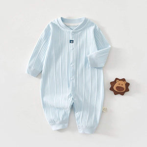 Feather & Fawn all-season cotton baby romper with full front snaps