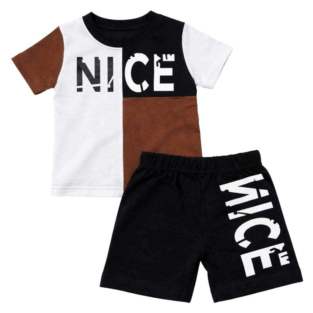 Feather & Fawn BreezePlay baby cotton tee and shorts set