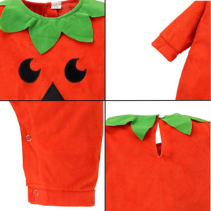 Feather & Fawn Baby Pumpkin 3 - Piece Set | Long Sleeve Romper, Hat & Pants Halloween