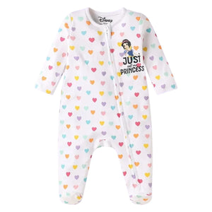 Feather & Fawn Babyhug Disney Cotton Knit Footed Sleepsuit | Princess Edition Baby Clothes