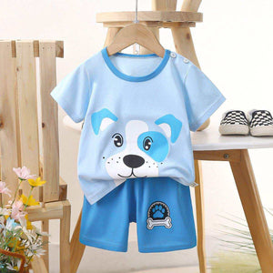Feather & Fawn BreezePlay cotton baby tee and shorts set