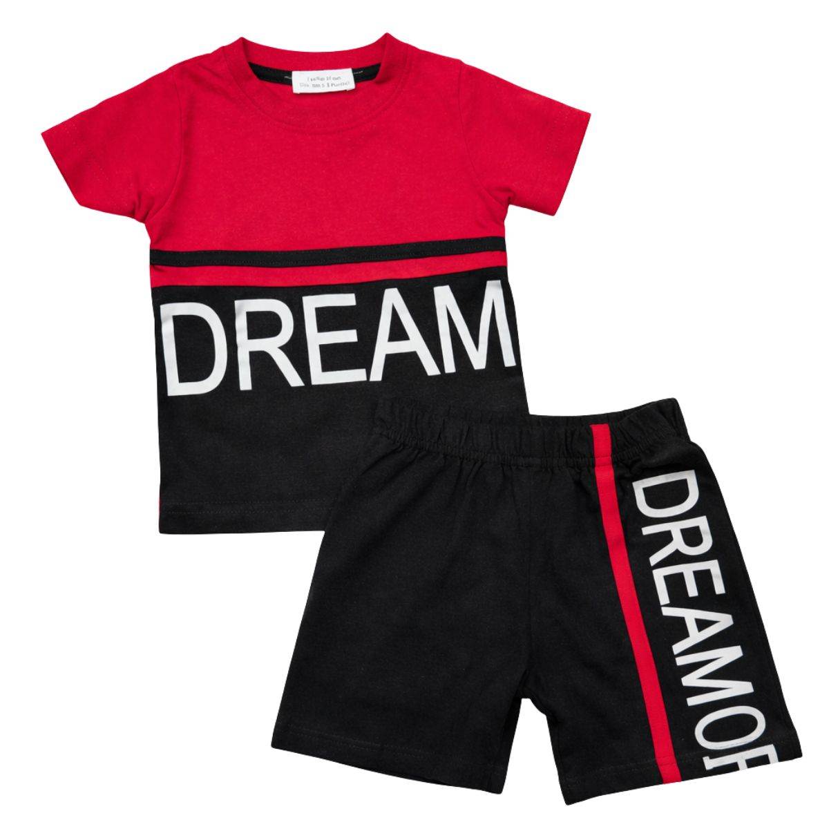 Feather and Fawn BreezePlay cotton baby tee and shorts set