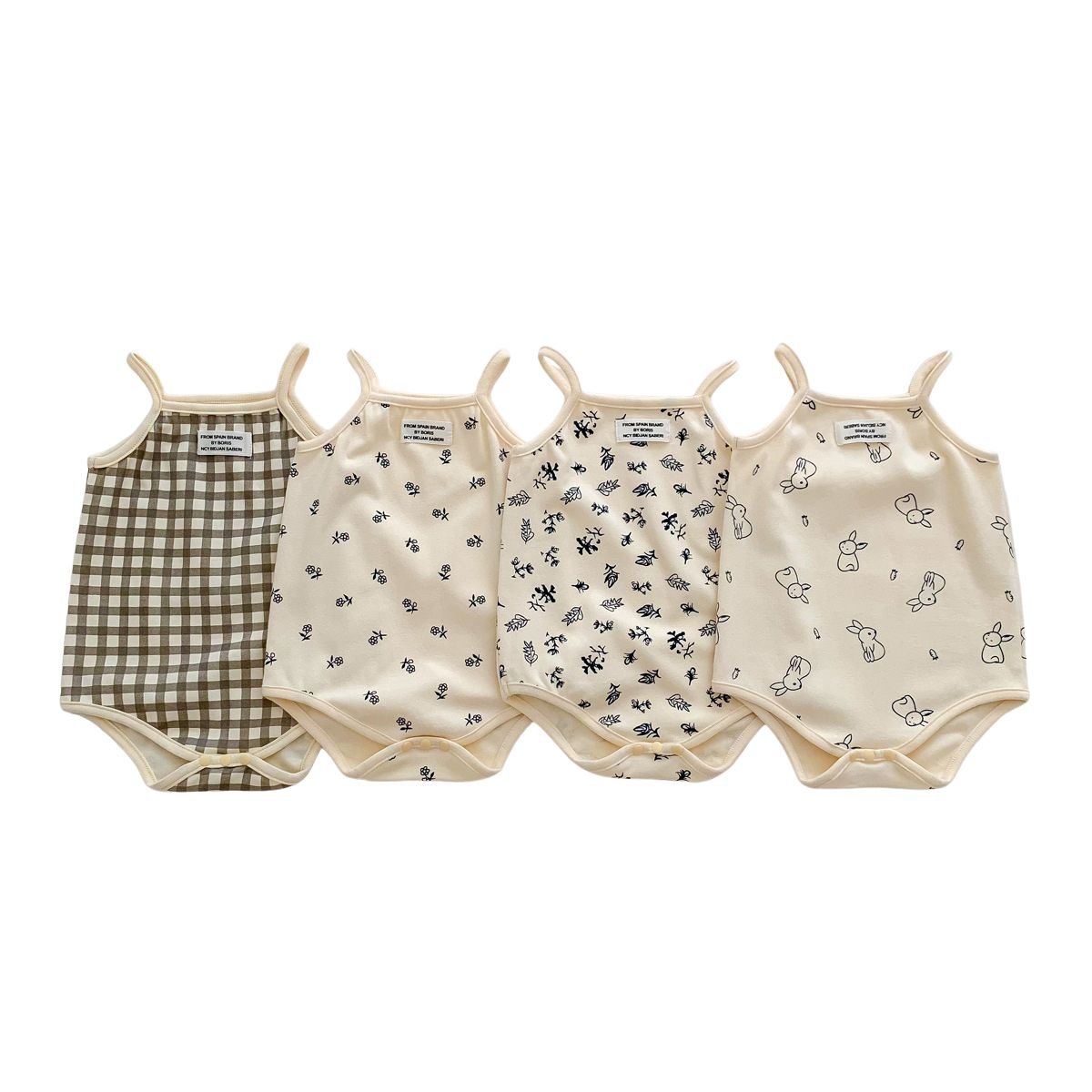 Feather & Fawn Breezy Summer Sleeveless Bodysuit | 100% Soft Cotton Baby Clothes