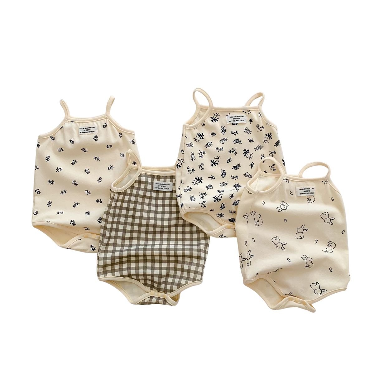 Feather & Fawn Breezy Summer Sleeveless Bodysuit | 100% Soft Cotton Baby Clothes