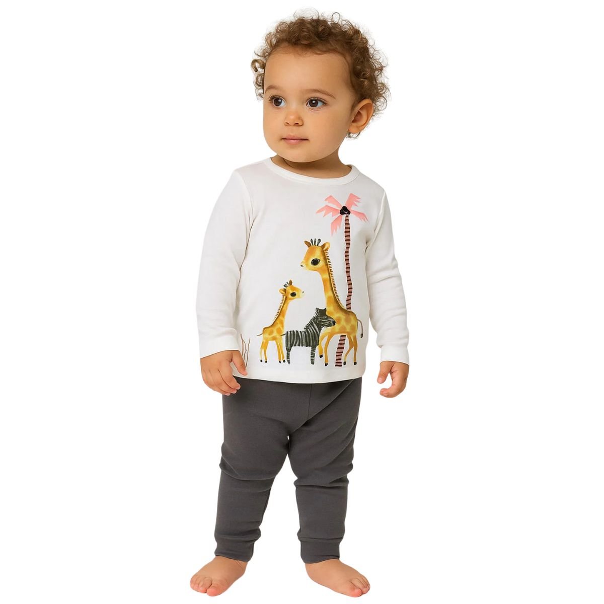 Feather & Fawn Dunnes Stores Baby & Toddler Animal Safari Cotton Pyjama Set Baby Clothes