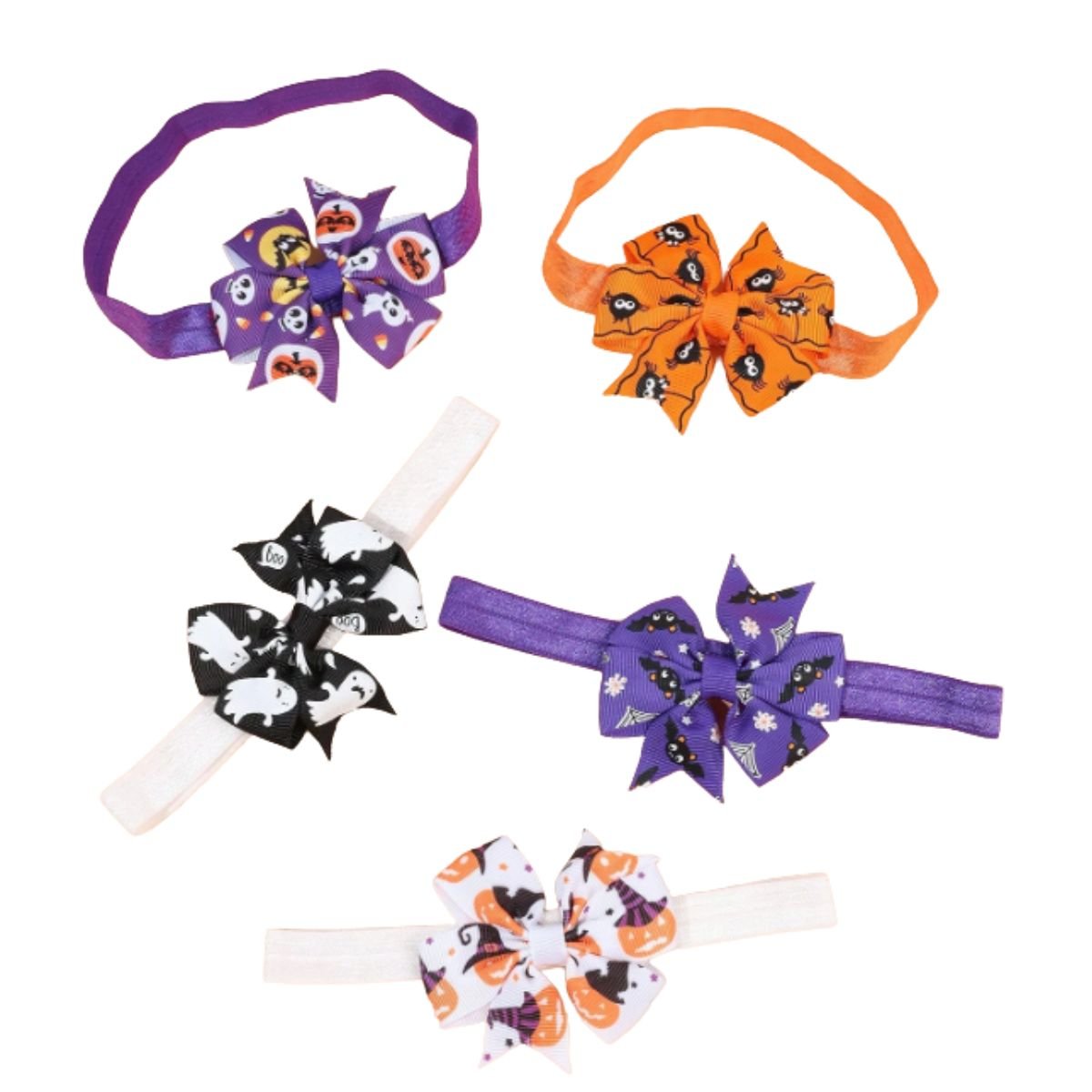 Feather & Fawn Halloween Baby Bow Headbands | Set A or Set B Halloween