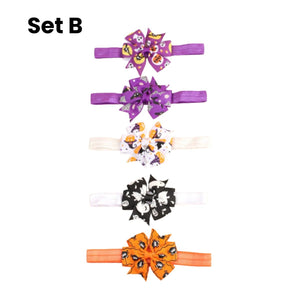 Feather & Fawn Halloween Baby Bow Headbands | Set A or Set B Halloween