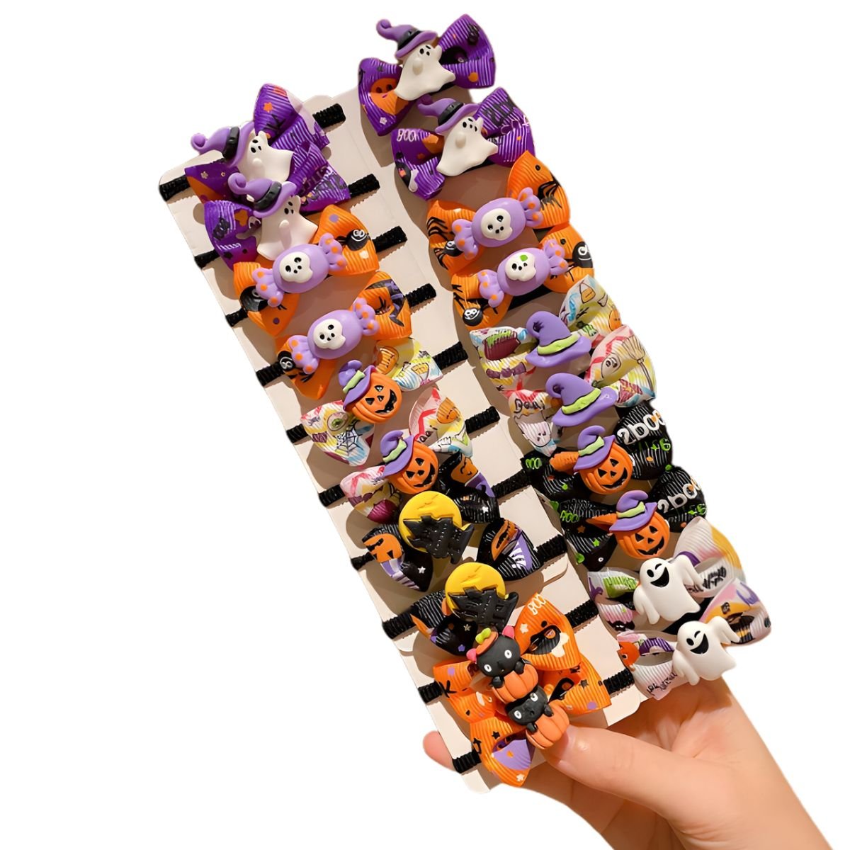 Feather & Fawn Halloween Bow Hair Clips | 2 - Piece Set (Assorted Designs) Halloween